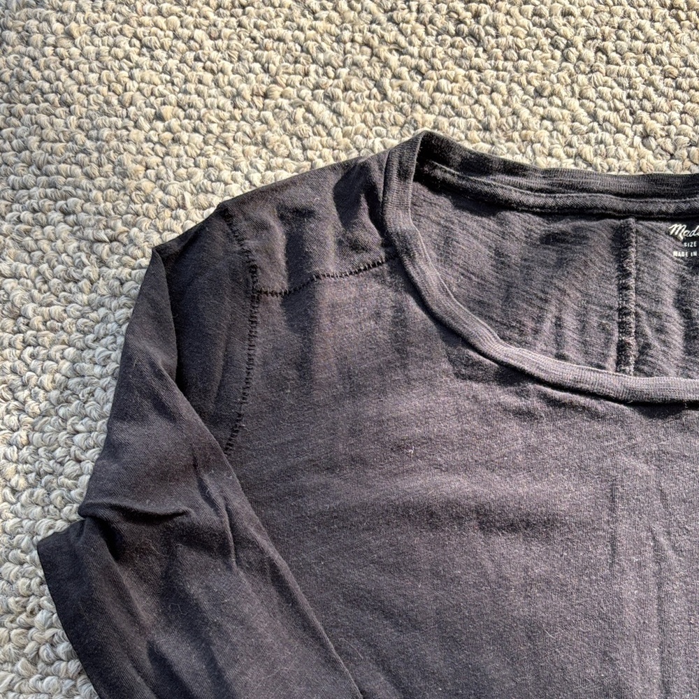 Madewell Black Long Sleeve Tee - Picture 3 of 4